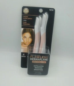 Exfoliante facial y removedor de cabello Dermaplane impecable Finishing Touch paquete de 4 - Imagen 1 de 3