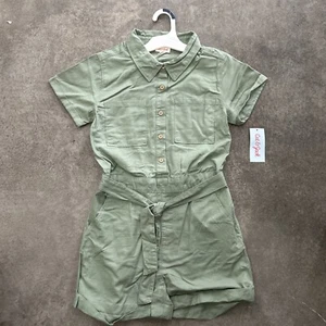 NWT Cat & Jack™ Green Romper, Large (10/12) - Picture 1 of 2