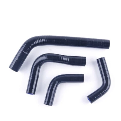 Fit 2004-2009 08 Honda CRF250R CRF250X Black Pipe Silicone Radiator Coolant Hose - Image 1 of 4