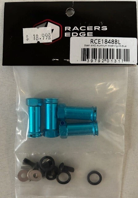 Racers Edge #RCE1848BL: Slash 4wd Aluminum Widening Kit, Blue - Image 1 of 1