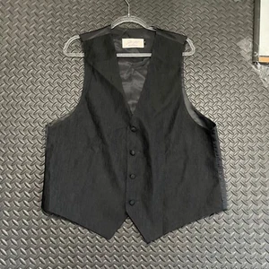 Jean Yves Paris Pour L'Homme Black Formal Elegant Vest Men's Size Large - Picture 1 of 6