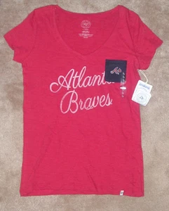 NEW MLB Atlanta Braves Women Ladies T Shirt XL X-Large Alt Red NEW NWT - Picture 1 of 1
