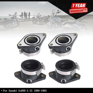 For Suzuki Gs850 G Gl 1980-1983 4 Left Right Carburetor Intake Manifold Boot - Picture 1 of 8