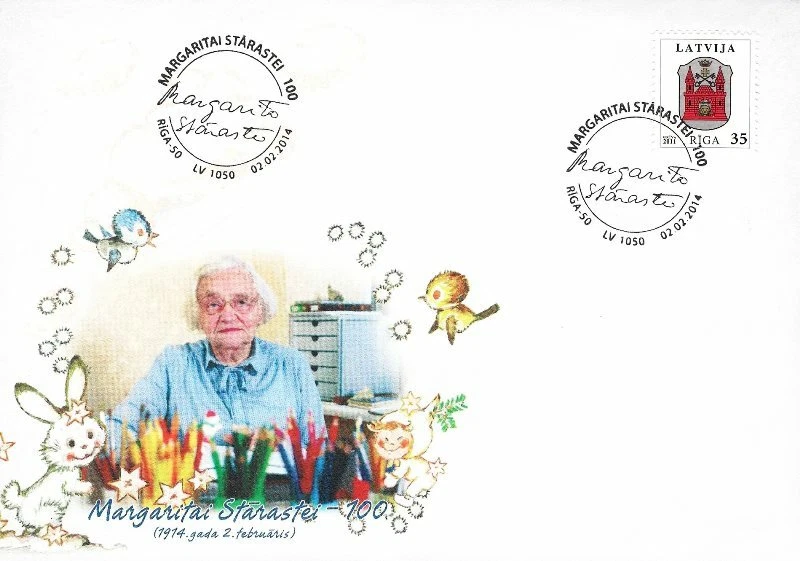 Letonia 2014 Letonia Niños Escritor M. Staraste - 100 Aniversario Foto 1 de 1