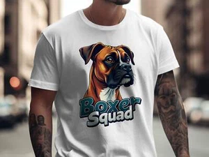 Boxer Squad Graphic Print Crew Neck T-Shirts - Picture 1 of 65