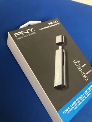 PNY USB-C 3.1 Card Reader/USB Adapter Transfer & Share Content - Image 1 of 3
