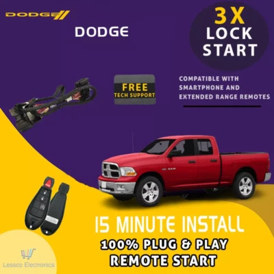 Arranque remoto plug and play serve: 2007-2011 Dodge Dakota, 07-09 Mitsubishi Raider - Imagem 1 de 4