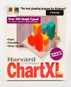Harvard ChartXL 2.0 für Windows, zum Erstellen von Grafiken, 1995 Upgrade, versiegelt - Bild 1 von 3