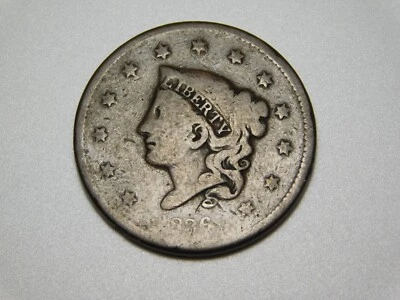 US COINS 1836 CORONET HEAD LARGE CENT - Image 1 of 4