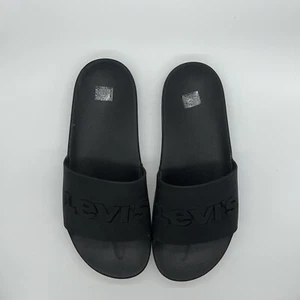 Sandalias deslizantes Levi’s 3D negras talla M (8/9) para hombre zapatos de playa - Imagen 1 de 5