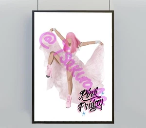 Nicki Minaj Pink Friday Art Print Poster Wall Art Pink Print Super Freaky Girl - Picture 1 of 3