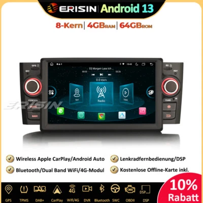 8-Kern Android 13 GPS Autoradio Navi DAB+ CarPlay Wifi DSP für Fiat Punto Linea - Bild 1 von 4
