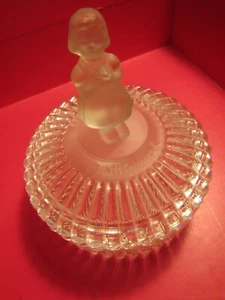 GOEBEL M.I.Hummel 1993 AVON 24%VOLL BLEIKRISTALL mattiert kleines Mädchen Schmuckschatulle - Bild 1 von 7