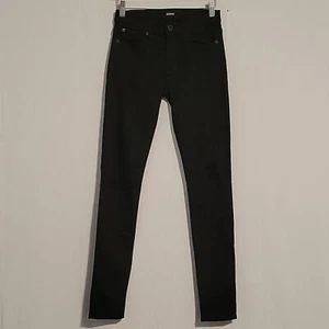 Hudson women's 25 black Nico midrise super skinny jeans punk emo streetwear - Picture 1 of 11