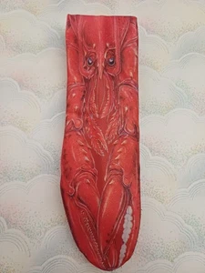 Corbata Ralph Marlin Vintage Años 80 Diseño Langosta Roja 57" Largo 2.5" Ancho - Imagen 1 de 9