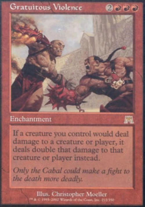 Gratuitous Violence -Foil Medium Play MTG Onslaught - Image 1 of 1