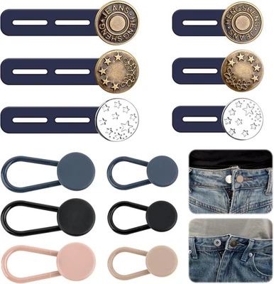 UKOFEW 12 Stück Hosenbunderweiterung Knopf,Hosen Expander Button,Jeans