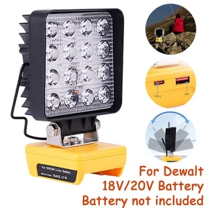 Akku Lampe Für Dewalt 18V/20V 48W 4800LM LED Arbeitsleuchte Flutlicht Strahler - Bild 1 von 14