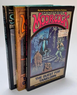 Lot of 3 Vintage 1978 Michael Moorcock DELL Blue/Teal Spray Edge - Image 1 of 4