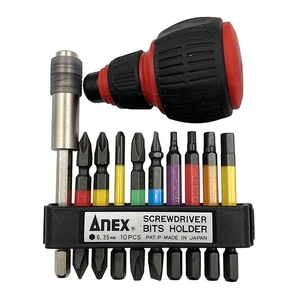 ANEX color bit and extension holder set nine assembly grip ACMH9-EH Japan FS - Picture 1 of 6