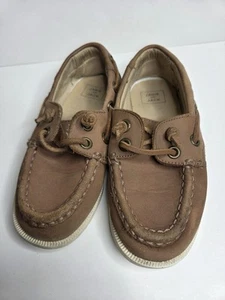 Janie And Jack Toodler Moccasin Shoes Tan Boys Size 10 Casual - Picture 1 of 9