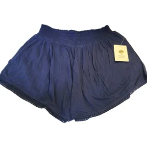 NEW TUCKER+ TATE GIRLS BLUE NAVY PEACOAT SMOCKED WAIST SHORTS L 10/12 SUMMER E2 - Picture 1 of 8