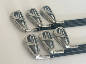 LEFT HANDED TAYLORMADE SIM MAX OS IRONS 5-PW REGULAR FLEX GRAPHITE SHAFTS - Picture 1 of 5