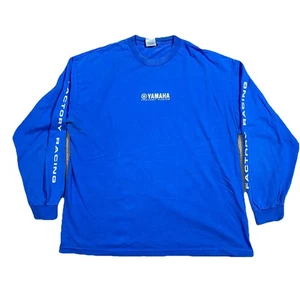 Yamaha Factory Racing Blue Long Sleeve T-Shirt XL Moto Motocross Graphic Tee - Picture 1 of 14