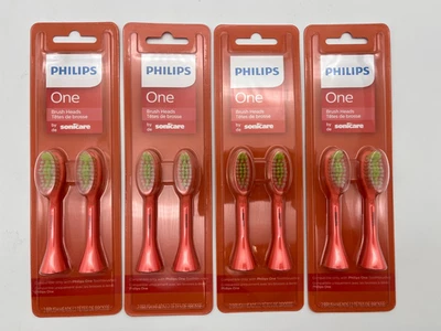 4x CABEZALES DE CEPILLO PHILIPS ONE de SONICARE CORAL BH1022/01 2ct CADA UNO SELLADO MR 327 Foto 1 de 2