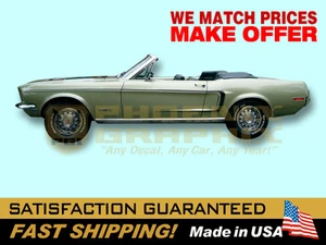 compatible con Mustang GT 1968 calcomanías reflectantes rayas C kit ¡COMPLETO! - Imagen 1 de 1