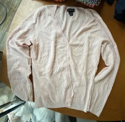 Sutton Studio Cashmere womens Pink Cardigan size XL - Image 1 of 2