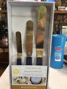 Wilton marineblau und gold Glasspachtel Set 3-teiliges Set NEU IN BOX kostenloser Versand - Bild 1 von 4