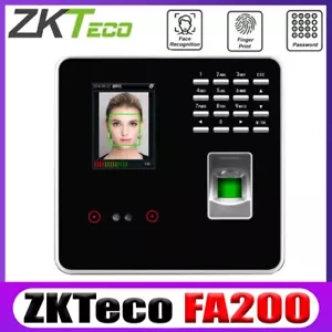 ZKTeco FA200 TCP/IP Biometrischer Gesichtsfingerabdruck Zeit Anwesenheit Zugangskontrolle - Bild 1 von 11