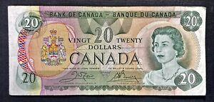 Canada 1979 $20 Twenty Dollar Banknote, Crow/Bouey, Prefix "52", Circulated