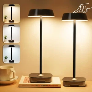 2 Pack Cordless Table Lamp, 5000mAh Rechargeable Table Lamp, Touch Control, 3 - Picture 1 of 8