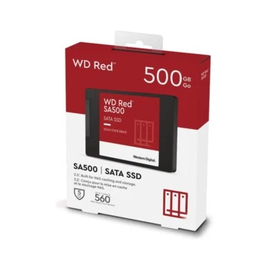 WD Red SA500 NAS SATA SSD 2.5”/7mm Cased - 500GB Up to 560 MB/s - WDS500G1R0A - Image 1 of 3