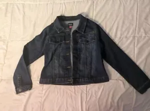 The Childrens Place Denim Youth Girl's Blue Cotton Blend Jeans Jacket Sz XXL 16 - Picture 1 of 7