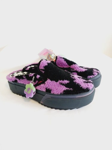 Vans Classic Slip On Ireneisgood Impilato Nero Viola Sherpa Uomo Taglia 9