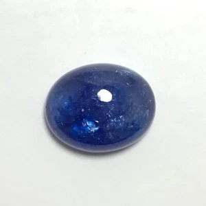 Beautiful blue tanzanite cabochon gemstone natural good oval shape 18.20 carat - Picture 1 of 8