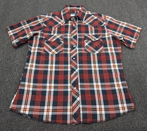 Camisa De Colección Wrangler Manga Corta Perla A Presión Roja Negra A Cuadros 76204PP Talla L - Imagen 1 de 6