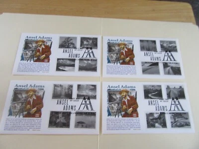 Four Ansel Adams 2024 Combo Four Forever Stamps Fdcs Sc#5854 Panda Cover Set - Image 1 of 2
