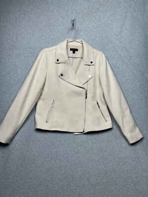 Chaqueta Blazer Ann Taylor Tweed Estilo Moto Mujer M Marfil Crema Simple Elegante Foto 1 de 4