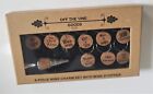 Off The Vine Goods Wine Glass Charm Set Bottle Stopper Funny Sayings  In Box