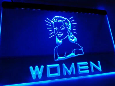 MUJERES Inodoro Vintage Pantalla LED Luz Neón Letrero Decoración Hogar Artesanía Foto 1 de 2