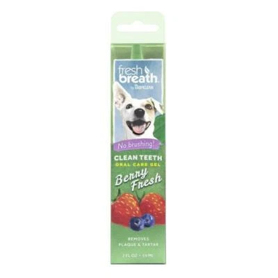 Tropiclean Clean Teeth Oral Care Gel Berry Fresh 59Ml - Dog Plaque Tartar - Image 1 of 3