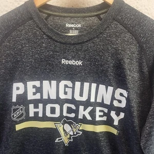 Pittsburgh Penguins T-Shirt Herren Large grau NHL Hockey Langarm Reebok - Bild 1 von 16