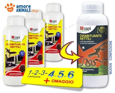 Zapi DISABITUANTE RETTILI 1 / 2 / 3 / 4 / 6 conf → 1 LT Serpenti Lucertole ecc