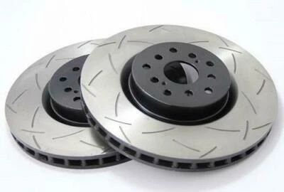 DBA T3 4000 Series Slotted Brake Rotors Front Pair for 04-17 Subaru WRX STI NEW - Image 1 of 3
