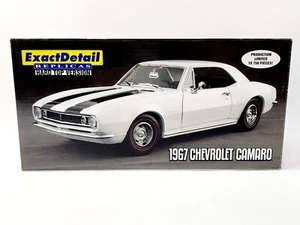 EXACT DETAIL 1967 CHEVROLET CAMARO HARD TOP WHITE 1/18 SCALE VERY NICE IN BOX!! - Picture 1 of 15
