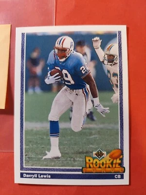 1991 Upper Deck #617 Darryll Lewis, Rookie, cd1 - Image 1 of 3